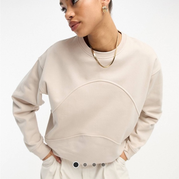 Oversized sweatshirt in stone - Picture 4 of 4